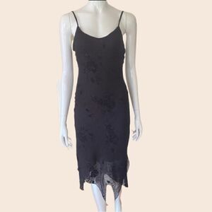 Vintage 90s/ 00s Rampage Black Formal Fairycore Midi Dress Size 3